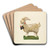Goat by John W. Kelleher Art Drink Coaster set Goat by John W. Kelleher Art Drink Coaster set