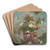 Fleurs by Georges Jeannin Art Drink Coaster set