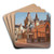Scaliger Tombs in Verona by Aleksander Gierymski Art Drink Coaster set
