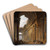The Old Temple by Hubert Robert Art Drink Coaster set