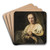 Women with Pearls in her Hair by Ferdinand Bol Art Drink Coaster set