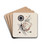 Lithographie 'Blau' by Wassily Kandinsky Drink Coasters - set of 4