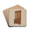 Bookcase and Writing Desk by Henry Meyers Drink Coasters - set of 4 Bookcase and Writing Desk by Henry Meyers Drink Coasters - set of 4