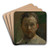 Self portrait by Elemr Halsz-Hradil Art Drink Coaster set Self portrait by Elemr Halsz-Hradil Art Drink Coaster set