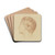 Knabenkopf im Profil nach links by Bernhard von Neher the younger Drink Coasters - set of 4 Knabenkopf im Profil nach links by Bernhard von Neher the younger Drink Coasters - set of 4