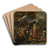 Amsterdams stadstafereel met kwakzalver by Matthijs Naiveu Art Drink Coaster set