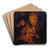 A Boy lighting a Candle from one held by an Old Woman by Peter Paul Rubens Art Drink Coaster set