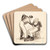 The Waiters Fight by William James Glackens Art Drink Coaster set