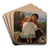 A reading lesson by Lon-Jean-Basile Perrault Art Drink Coaster set A reading lesson by Lon-Jean-Basile Perrault Art Drink Coaster set