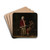 A Woman and Two Men in an Arbor by Pieter De Hooch Drink Coasters - set of 4