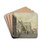 Kirche bei einer Brcke, ein lahmer Bettler bei einer Dame by Johannes Huibert Prins Drink Coasters - set of 4