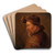 A Man In A Hat And Weathered Clothes by Isaac van Ostade Art Drink Coaster set A Man In A Hat And Weathered Clothes by Isaac van Ostade Art Drink Coaster set
