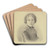 Bildnis Mathilde Hoff, Schwester des Knstlers by Johann Jakob Hoff Art Drink Coaster set