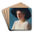 Portrait of Esther Kern by Albert Hermann Daur Art Drink Coaster set Portrait of Esther Kern by Albert Hermann Daur Art Drink Coaster set