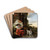 The Sleeping Shepherdess by Jan Baptist Weenix Drink Coasters - set of 4 The Sleeping Shepherdess by Jan Baptist Weenix Drink Coasters - set of 4