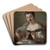 The Guitar Player by Jean-Franois de Troy Art Drink Coaster set