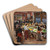Jewish Street in Amsterdam by Max Liebermann Art Drink Coaster set