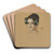 Daughter Mary Stuck by Franz von Stuck Art Drink Coaster set