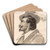 Head of a Man by Nicaise De Keyser Art Drink Coaster set Head of a Man by Nicaise De Keyser Art Drink Coaster set