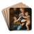 Holy Family With The Infant St. John The Baptist, Or 'madonna Della Rosa' by Follower of Raphael Art Drink Coaster set
