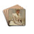 Portrait of a young lady by Sir John Lavery Drink Coasters - set of 4 Portrait of a young lady by Sir John Lavery Drink Coasters - set of 4