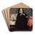 On the Sofa by Wilhelm Trbner Art Drink Coaster set