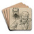 F. Oldewelt, schilder en onbekende man by Nicolaas van der Waay Art Drink Coaster set F. Oldewelt, schilder en onbekende man by Nicolaas van der Waay Art Drink Coaster set