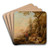 Italian Landscape by Nicolaes Pietersz. Berchem Art Drink Coaster set Italian Landscape by Nicolaes Pietersz. Berchem Art Drink Coaster set