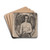 Engel met wiel by Lodewijk Schelfhout Drink Coasters - set of 4 Engel met wiel by Lodewijk Schelfhout Drink Coasters - set of 4
