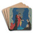 Empedocles and Panthea by George Barbier Art Drink Coaster set