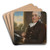 Portrait of Samuel Buck(1745-1806) of Ulley & Carnaby by John Russell Art Drink Coaster set