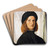 Portrait of a Young Man with a Lamp by Lorenzo Lotto Art Drink Coaster set