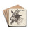 Gedehoved vendt mod venstre by Nicolaes Pietersz. Berchem Drink Coasters - set of 4