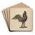 Weather Vane - Cock by Selma Sandler Art Drink Coaster set