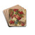 A still life with roses in a vase and a fan by Georges Jeannin Drink Coasters - set of 4