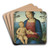 The Madonna And Child In A Landscape by Giovanni di Pietro Art Drink Coaster set The Madonna And Child In A Landscape by Giovanni di Pietro Art Drink Coaster set
