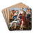 Diana and Her Nymphs Departing For The Hunt by Peter Paul Rubens Art Drink Coaster set