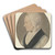 Portret van Willemijntje van den Bos by Cornelis van Noorde Art Drink Coaster set