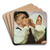 Mundharmonikaspieler by Hermann Groeber Art Drink Coaster set