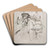 The Laundress by Henri de Toulouse-Lautrec Art Drink Coaster set