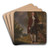 A Gentleman And His Dog In A Landscape by Francis Wheatley Art Drink Coaster set A Gentleman And His Dog In A Landscape by Francis Wheatley Art Drink Coaster set