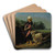 Girl Fetching Water with Goat by Samuel S. Carr Art Drink Coaster set