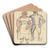 Ohne Titel (Frau und Mann ) by Karl Wiener Art Drink Coaster set
