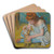 Enfant Jouant  La Poupe (Young Girl Playing WithA Doll) by Federico Zandomeneghi Art Drink Coaster set Enfant Jouant  La Poupe (Young Girl Playing WithA Doll) by Federico Zandomeneghi Art Drink Coaster set