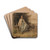 Jeune bergre assise sur une barrire by Jean-Franois Millet Drink Coasters - set of 4 Jeune bergre assise sur une barrire by Jean-Franois Millet Drink Coasters - set of 4