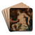 Lucretia by Johann Carl Loth Art Drink Coaster set Lucretia by Johann Carl Loth Art Drink Coaster set
