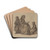 Kvinne med spedbarn som leser for to smpiker by Adolph Tidemand Drink Coasters - set of 4