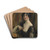 Portrait of a lady. by James Jebusa Shannon Drink Coasters - set of 4 Portrait of a lady. by James Jebusa Shannon Drink Coasters - set of 4