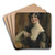Portrait of a lady. by James Jebusa Shannon Art Drink Coaster set Portrait of a lady. by James Jebusa Shannon Art Drink Coaster set