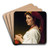 The Little Knitter by William Bouguereau Art Drink Coaster set